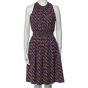 PRADA Stunning Luxury Designer 2014 A-Line Print Cute Mini Dress Size 8 Medium